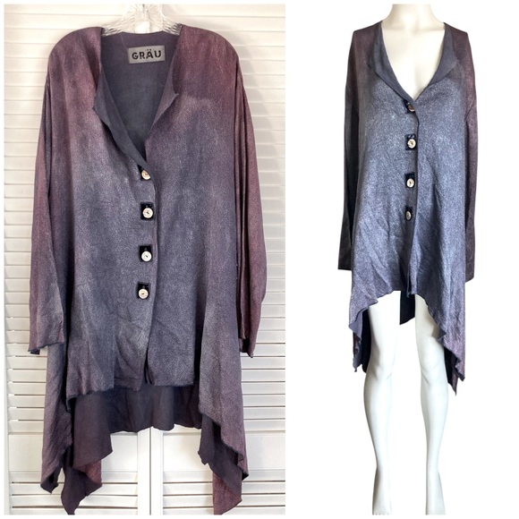 GRAU Multicolor Shimmering Draping Jacket O/S The Grau House - Picture 3 of 8